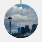 Seattle-Skyline Keramik Ornament (Vorne)