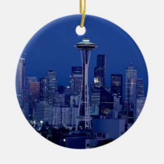 Seattle-Skyline Keramikornament