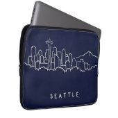 Seattle-Skyline Laptopschutzhülle (Vorne Rechts)