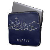 Seattle-Skyline Laptopschutzhülle (Vorderseite Links)