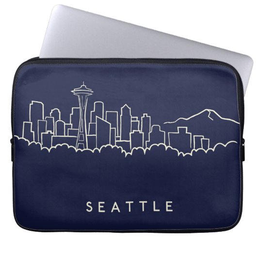 Seattle-Skyline Laptopschutzhülle (Vorderseite)