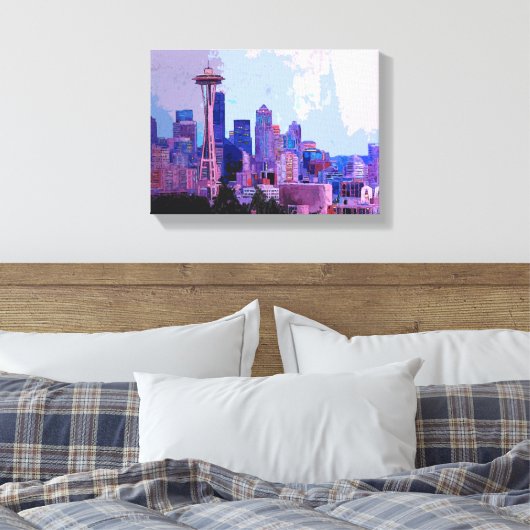 Seattle Skyline Leinwanddruck (Insitu (Schlafzimmer))