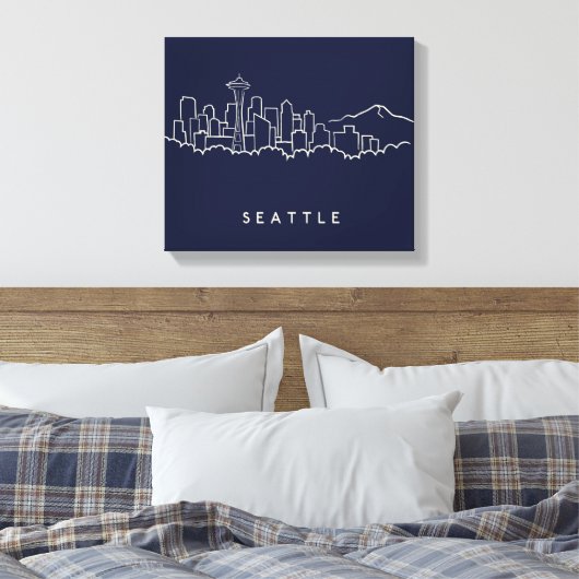 Seattle Skyline Leinwanddruck (Insitu (Schlafzimmer))