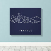 Seattle Skyline Leinwanddruck (Insitu (Holzboden))