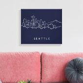 Seattle Skyline Leinwanddruck (Insitu (Wohnzimmer))