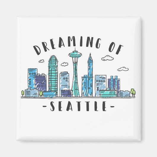 Seattle Skyline Magnet (Vorne)