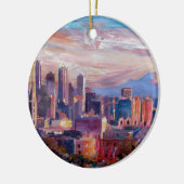 Seattle-Skyline mit Raum-Nadel und Mt regnerischer Keramik Ornament (Links)