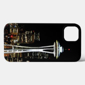 Seattle-Skyline nachts, mit Raum-Nadel Case-Mate iPhone Hülle (Rückseite (Horizontal))