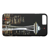 Seattle-Skyline nachts, mit Raum-Nadel Case-Mate iPhone Hülle (Rückseite (Horizontal))