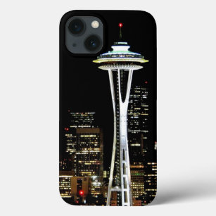 Seattle-Skyline nachts, mit Raum-Nadel Case-Mate iPhone Hülle