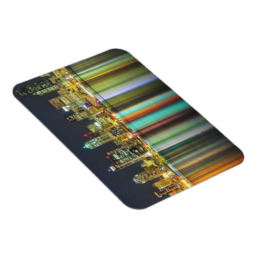 Seattle Skyline nachts mit Reflexion Magnet (Rechte Seite)