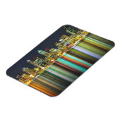 Seattle Skyline nachts mit Reflexion Magnet (Linke Seite)