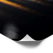 Seattle Skyline nachts mit Reflexion Poster (Ecke)