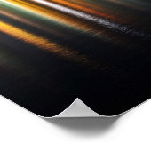 Seattle Skyline nachts mit Reflexion Poster (Ecke)