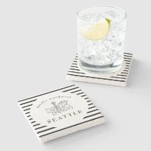 Seattle Skyline Pacific Northwest Minimale Kontur