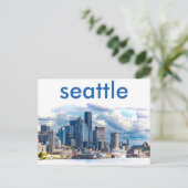 Seattle Skyline Postcard Postkarte (Stehend Vorderseite)
