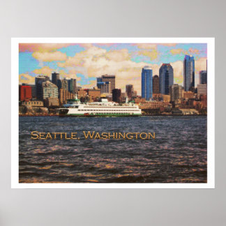 Seattle Skyline Poster