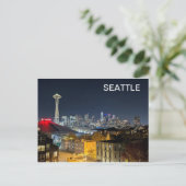 Seattle Skyline Postkarte (Stehend Vorderseite)