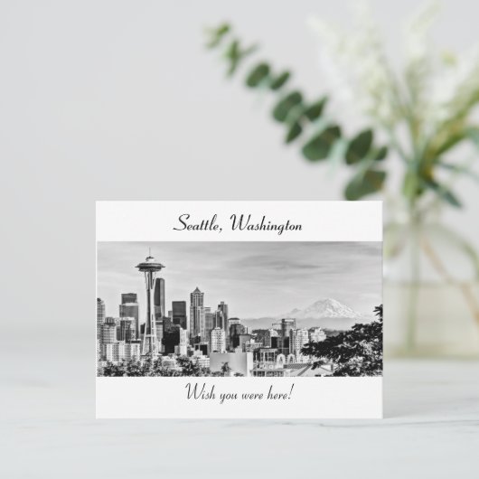 Seattle Skyline Postkarte (Stehend Vorderseite)