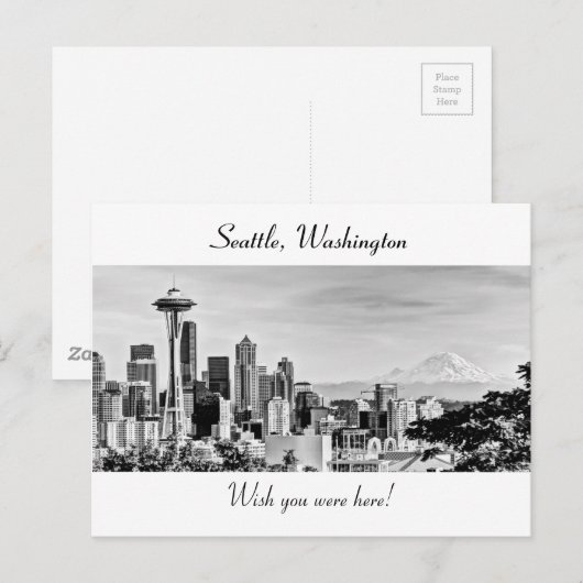 Seattle Skyline Postkarte (Vorne/Hinten)