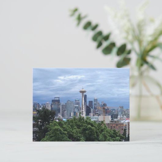 Seattle Skyline Postkarte (Stehend Vorderseite)