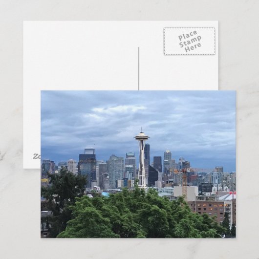 Seattle Skyline Postkarte (Vorne/Hinten)