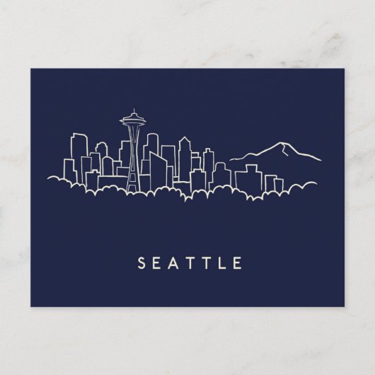 Seattle Skyline Postkarte (Vorderseite)