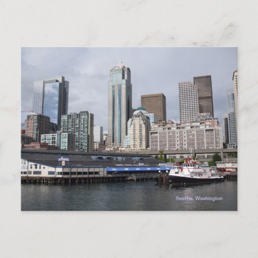 Seattle Skyline Postkarte (Vorderseite)