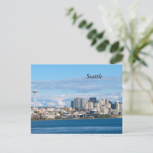 Seattle Skyline Postkarte (Stehend Vorderseite)