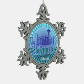 Seattle Skyline Schneeflocken-Ornament Schneeflocken Zinn-Ornament (Links)