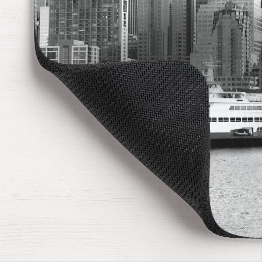 Seattle-Skyline Schwarzweiss Mousepad (Ecke)