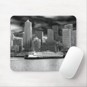 Seattle-Skyline Schwarzweiss Mousepad (Mit Mouse)