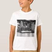 Seattle-Skyline Schwarzweiss T-Shirt (Vorderseite)