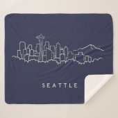 Seattle-Skyline Sherpadecke (Vorderseite (Horizontal))