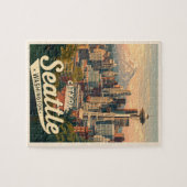Seattle Skyline – Space Needle & Mount Rainier Puzzle (Horizontal)
