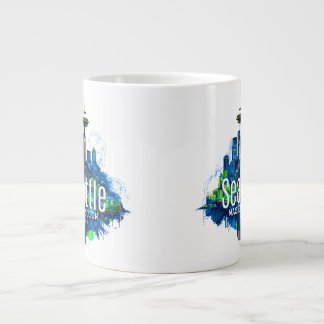 Seattle Skyline Stroke Jumbo-Tasse