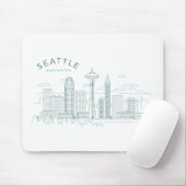 Seattle Skyline Stroke Mousepad (Mit Mouse)