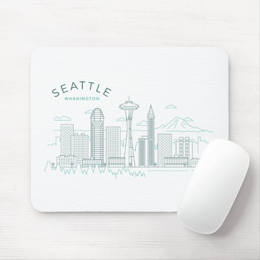 Seattle Skyline Stroke Mousepad (Mit Mouse)