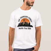 Seattle Skyline Sunset Custom Family Vacation T-Shirt (Vorderseite)