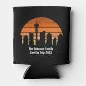 Seattle Skyline Sunset Personalisiert Dosenkühler (Vorderseite)
