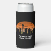 Seattle Skyline Sunset Personalisiert Selters Dosenkühler (Seltzer Vorderseite)