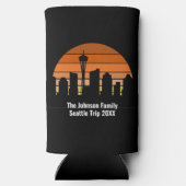 Seattle Skyline Sunset Personalisiert Selters Dosenkühler (Rückseite)