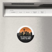 Seattle Skyline Sunset Trip Halten Sie Personalisi Magnet (In Situ (Geschirrspüler))