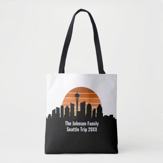 Seattle Skyline Sunset Trip Halten Sie Personalisi Tasche (Vorderseite)