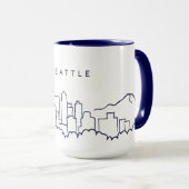 Seattle-Skyline Tasse (VorderseiteRechts)