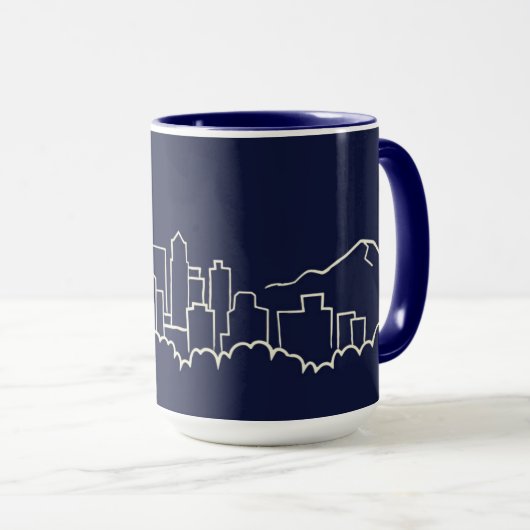 Seattle-Skyline Tasse (VorderseiteRechts)
