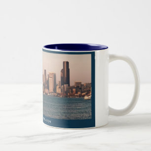 Seattle Skyline-Tasse Zweifarbige Tasse