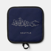 Seattle Skyline Topflappen (Vorderseite)