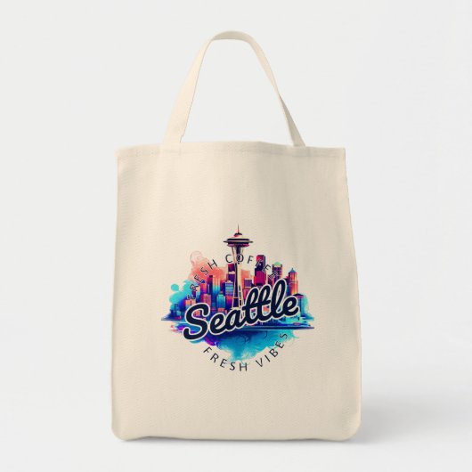 Seattle Skyline Tote Bag Tragetasche (Vorne)