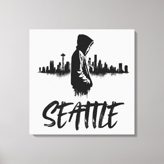 Seattle Skyline Urban Leinwand Art (Vorderseite)